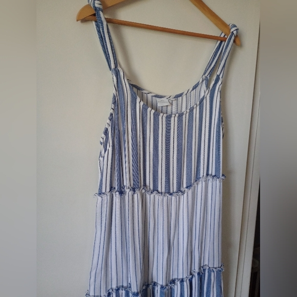 NWT New Directions Blue and White Striped Maxi Dress Size XL - Picture 7 of 8